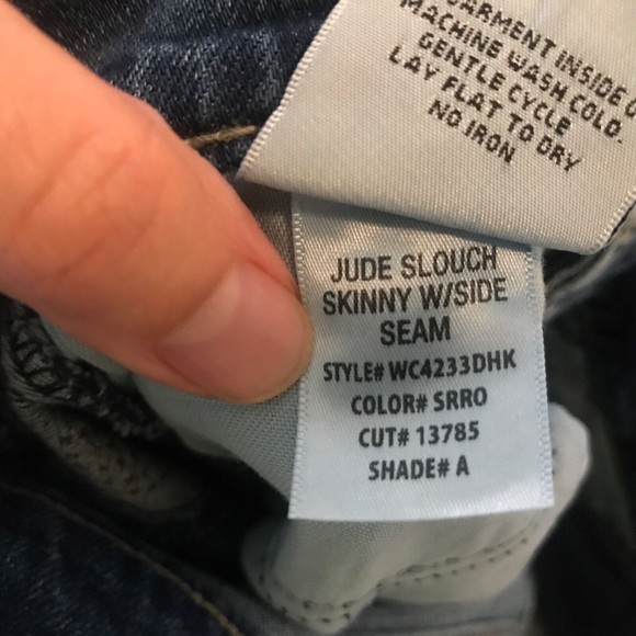 Hudson Jude Slouch Skinny Studded Side Seam Jeans Distressed in Rebelion Size 25 - Picture 16 of 16